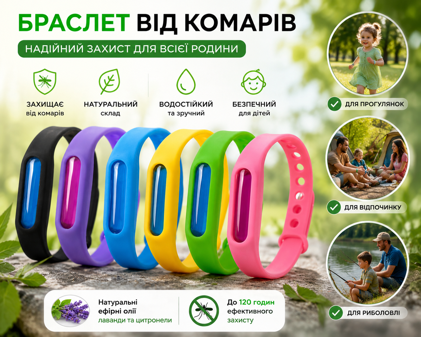 Антикомариний браслет